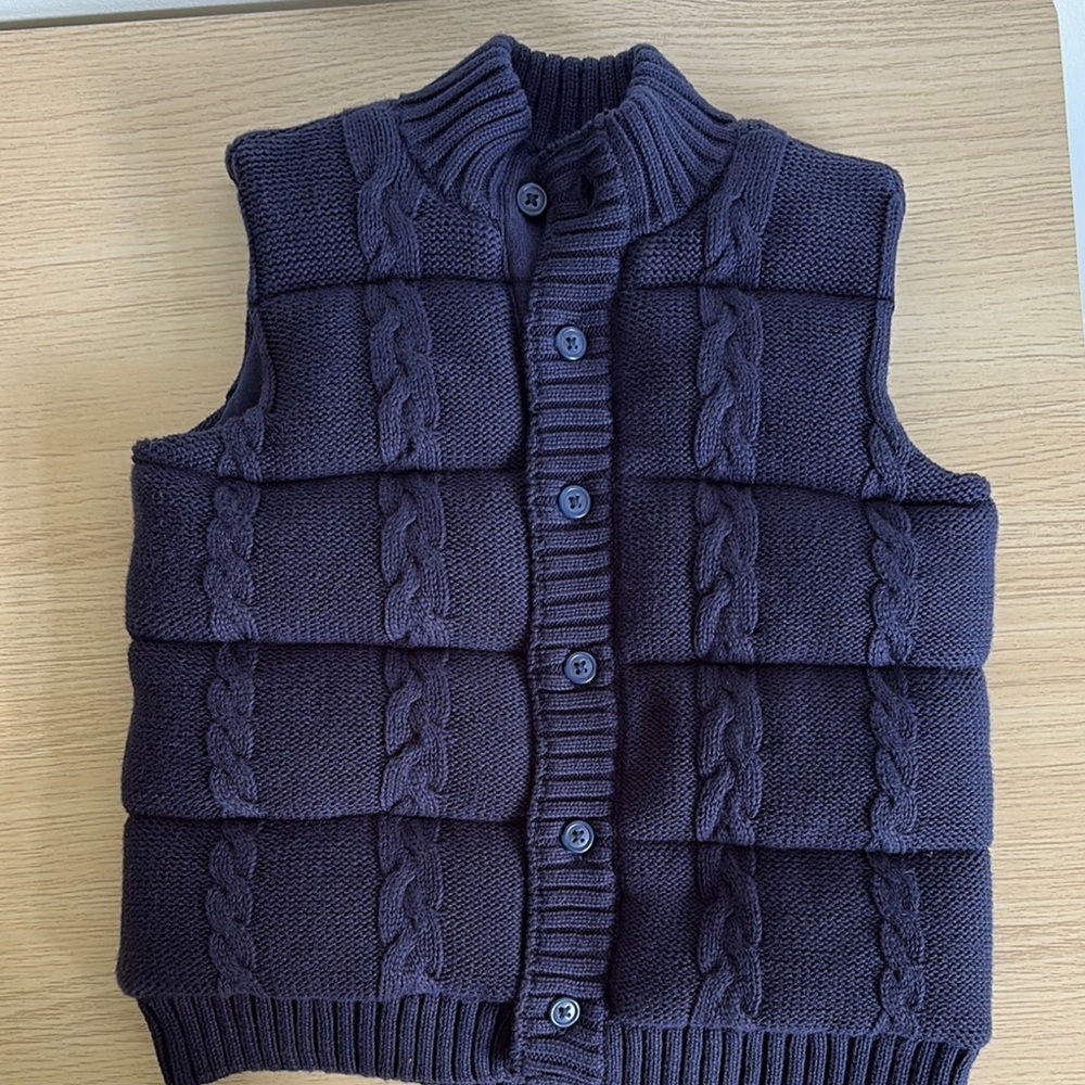 Janie and Jack Blue Cardigan with Quilted Design